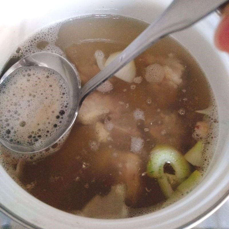 Step 2 Simmering bones Potato stew