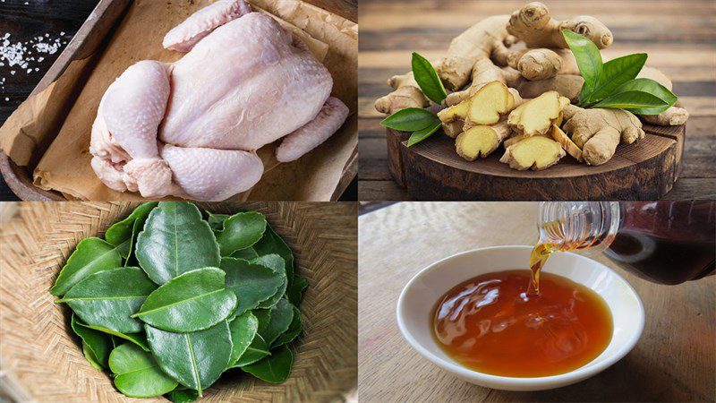 Ingredients for ginger fried chicken