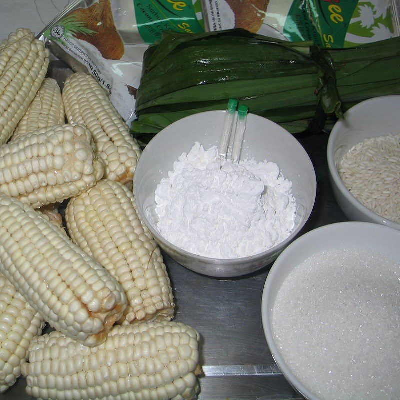 Ingredients for corn sweet soup