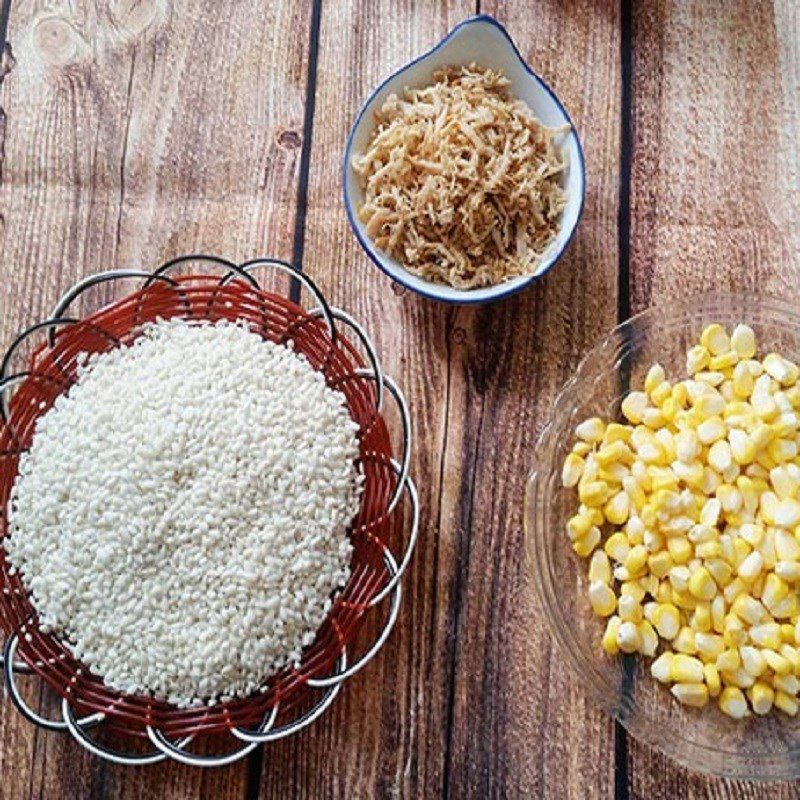 Ingredients for sweet corn sticky rice