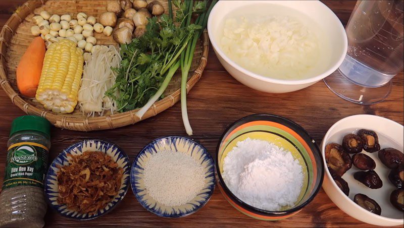 Ingredients for vegetarian soup