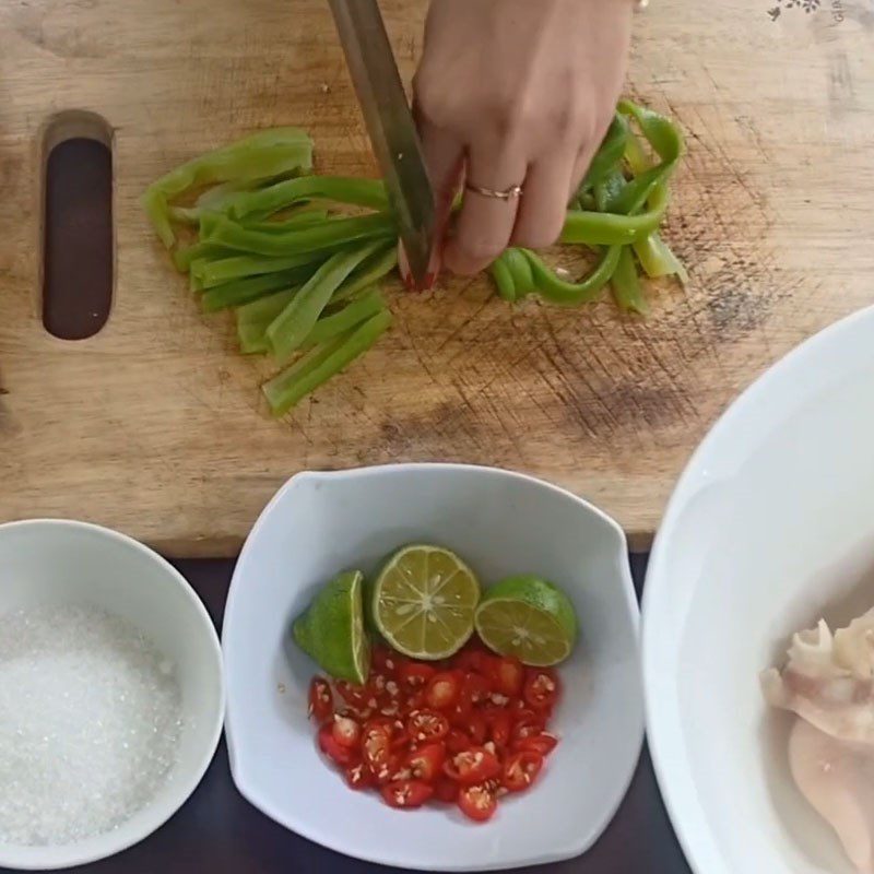 Step 3 Prepare other ingredients Vietnamese coriander salad with pig ear