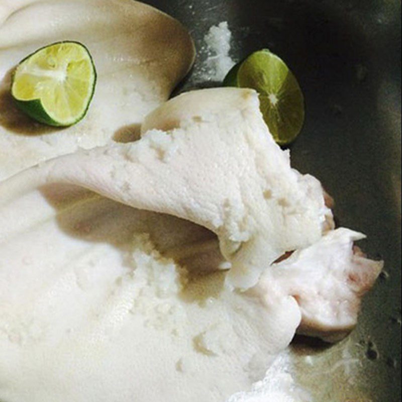 Step 1 Prepare pork ears for Royal Vegetable Salad with Pork Ears