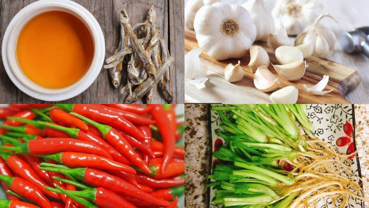 Ingredients for 10 ways to make seafood dipping sauce