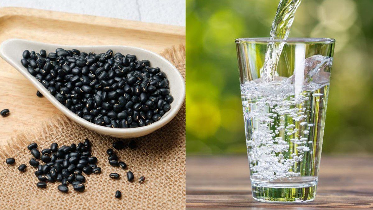 Ingredients for roasted black bean drink