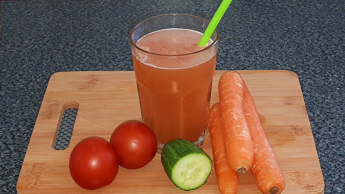 Tomato Carrot Cucumber Juice