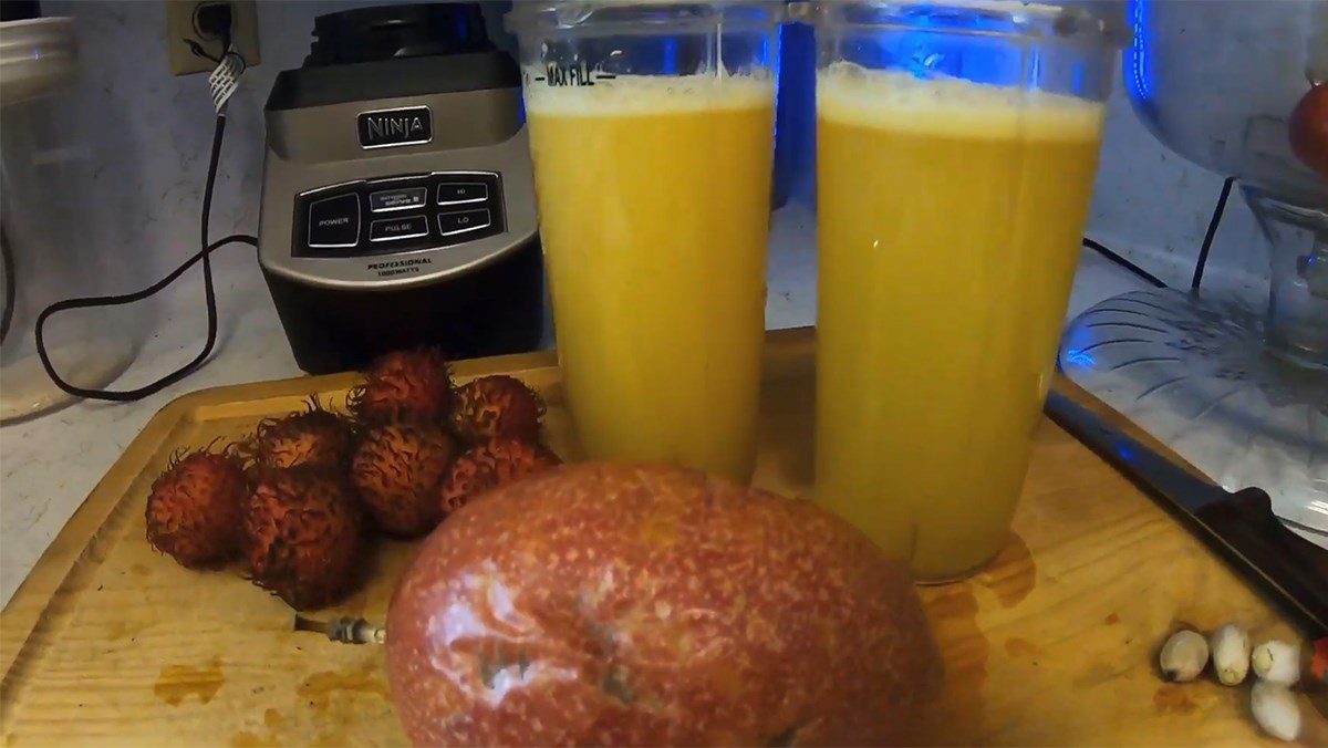 Passion fruit rambutan juice