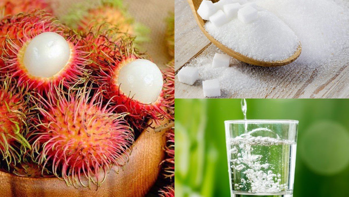 Ingredients for rambutan juice