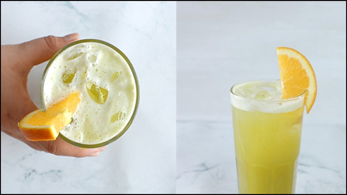 Fresh Sugarcane Juice with Orange