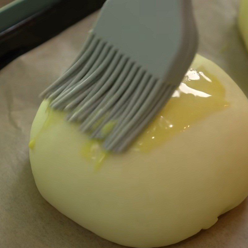 Step 7 Baking the Cake Hamburger with cheese and meat filling