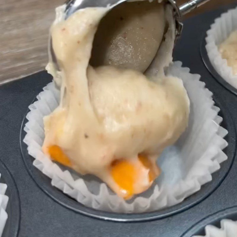 Step 3 Baking the vegan pumpkin muffins (recipe from the TikTok channel Bếp chay XANH)