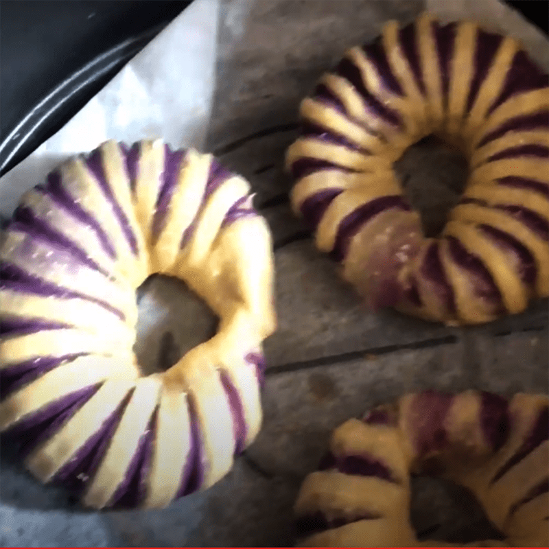 Step 6 Baking the cake Purple sweet potato bread