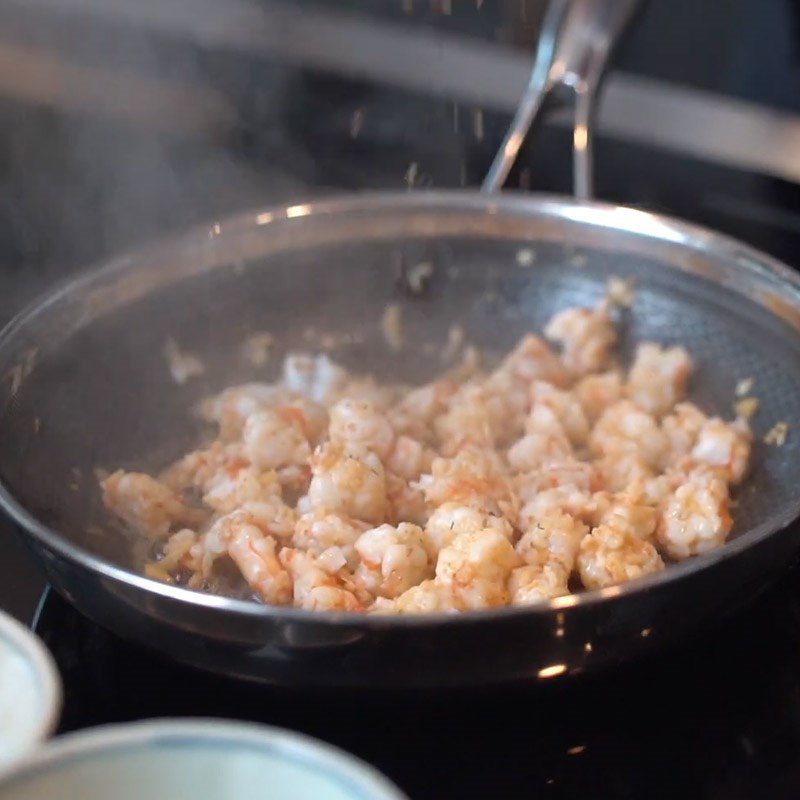 Step 3 Sauté shrimp Baked shrimp with cheese