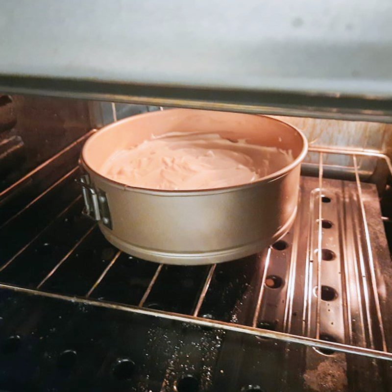 Step 3 Bake the cake Pineapple cheesecake