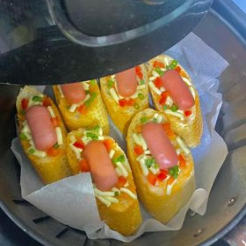 Step 3 Baking Bread Cheese Sausage Toast