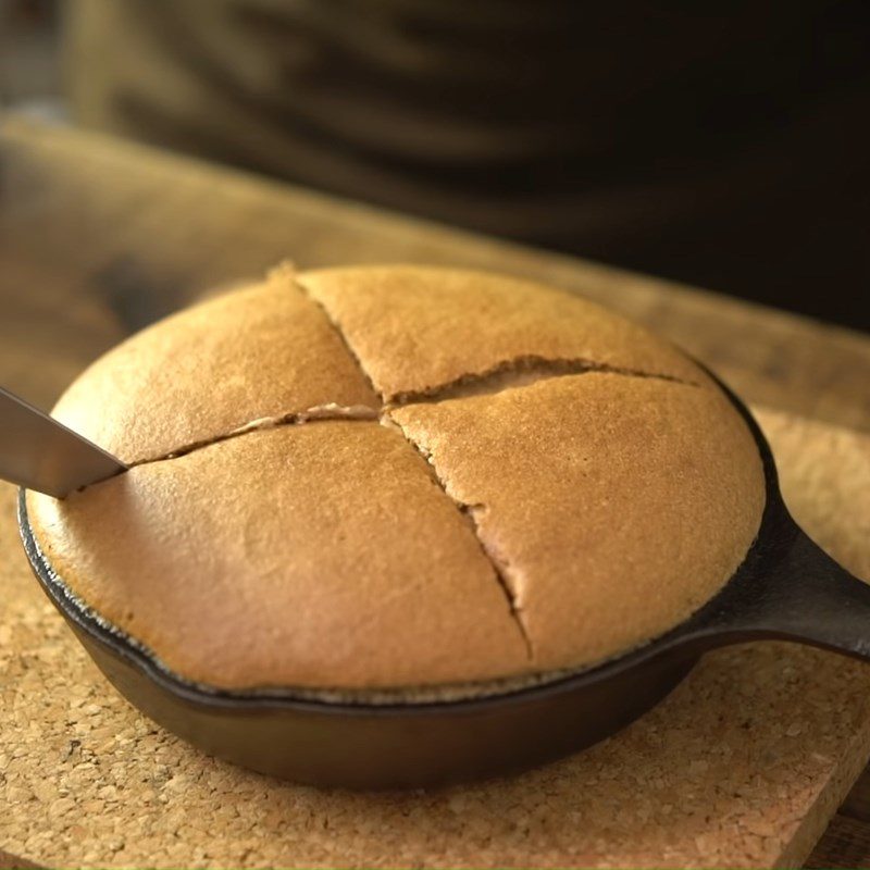 Step 7 Baking Chocolate Castella Pancake