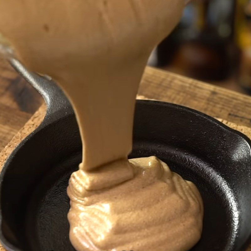 Step 7 Baking the cake Chocolate castella pancake