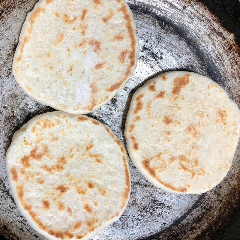 Step 4 Grill the bread in a pan Turkish Flatbread