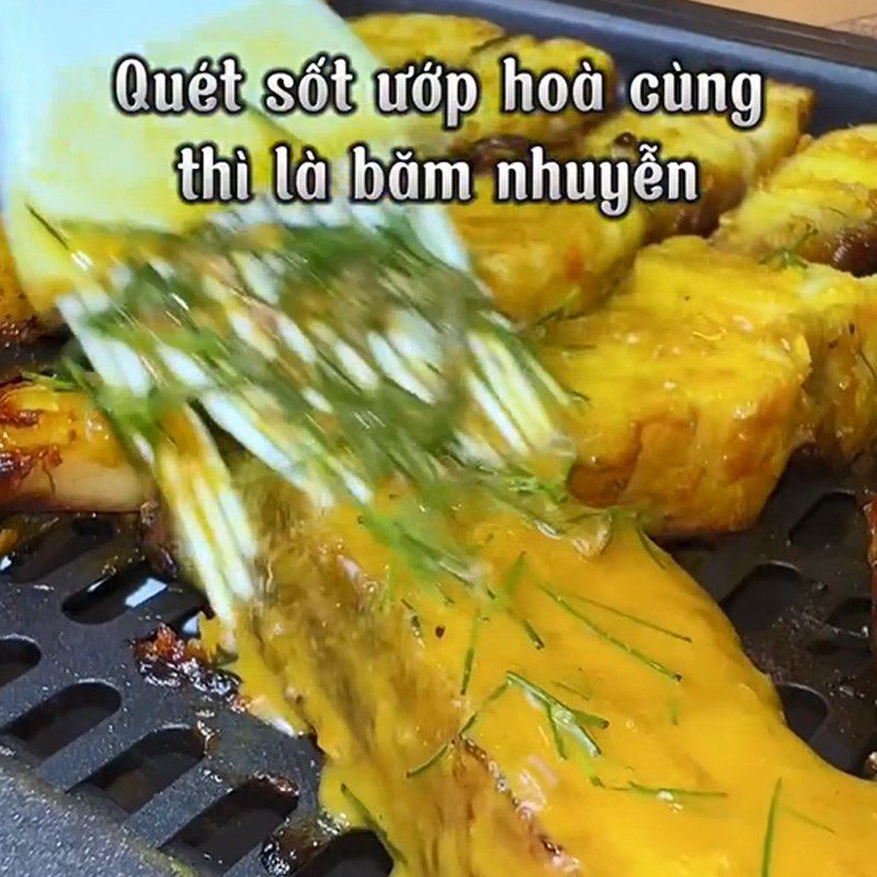 Step 3 Grill the fish Cha Ca La Vong (Recipe shared from TikTok Cooking with TasteVN)