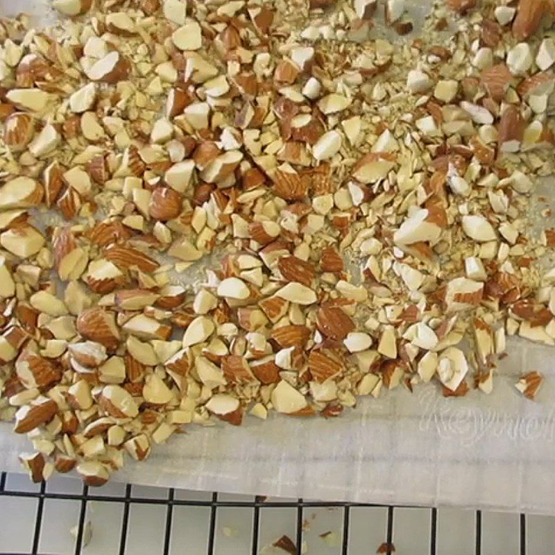 Step 1 Roasting almonds Almond Chocolate Ice Cream from Cocoa Powder