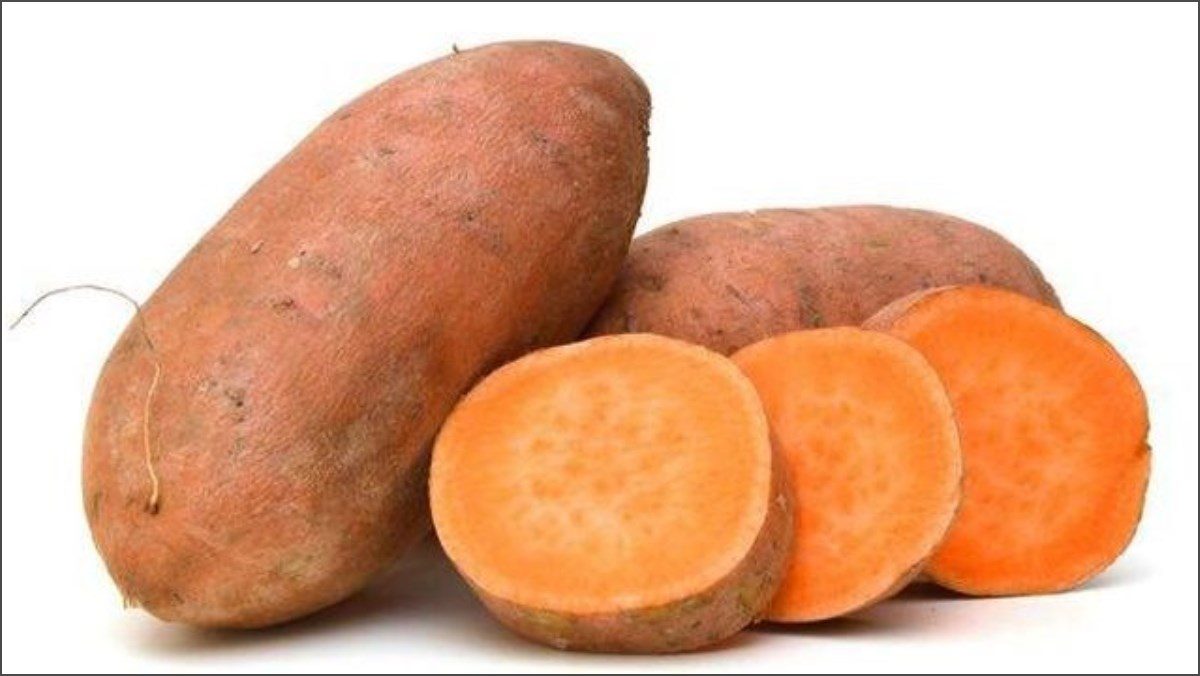 Ingredients for roasting sweet potatoes in the oven