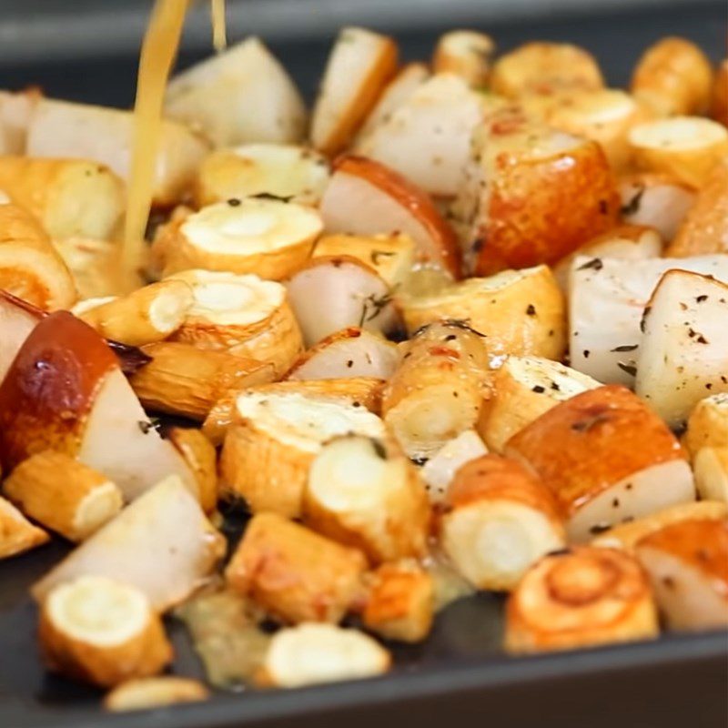 Step 3 Roasting pears Roasted pears with honey mustard sauce