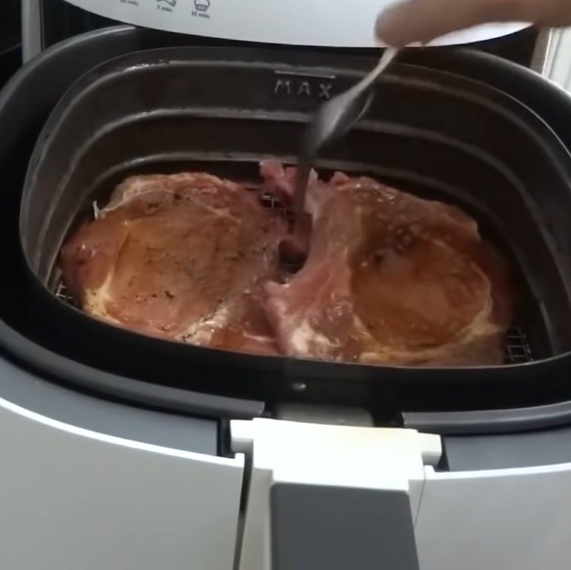 Step 3 Grilling the ribs Grilled pork chop using an air fryer