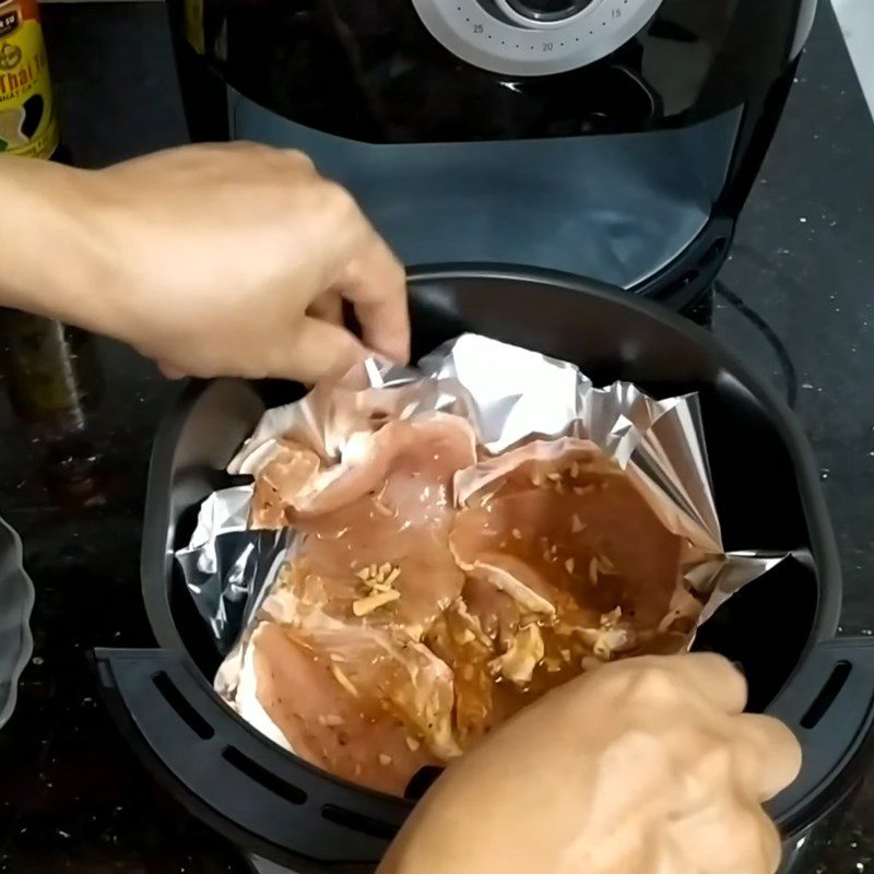 Step 3 Grilling the Ribs using Aluminum Foil in an Air Fryer