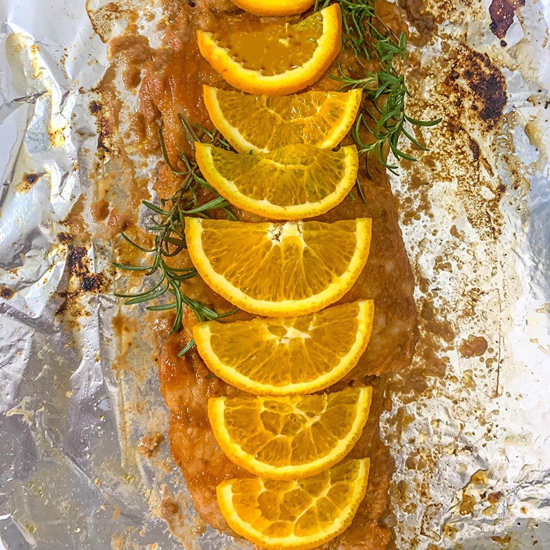 Step 5 Grilling ribs Grilled orange ribs