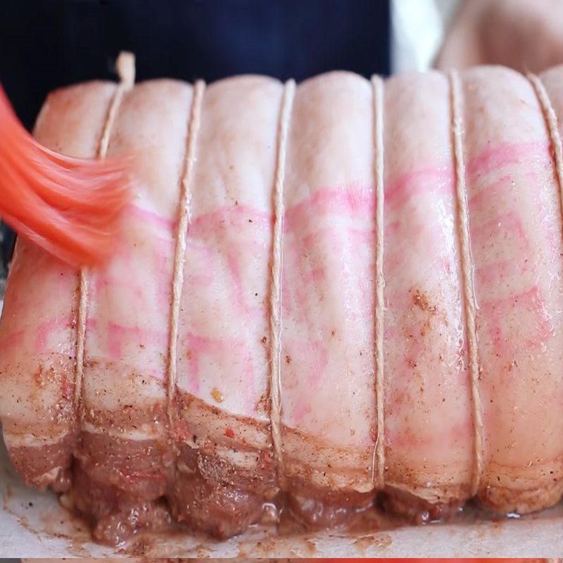 Step 4 Grilling the meat Salted Pork