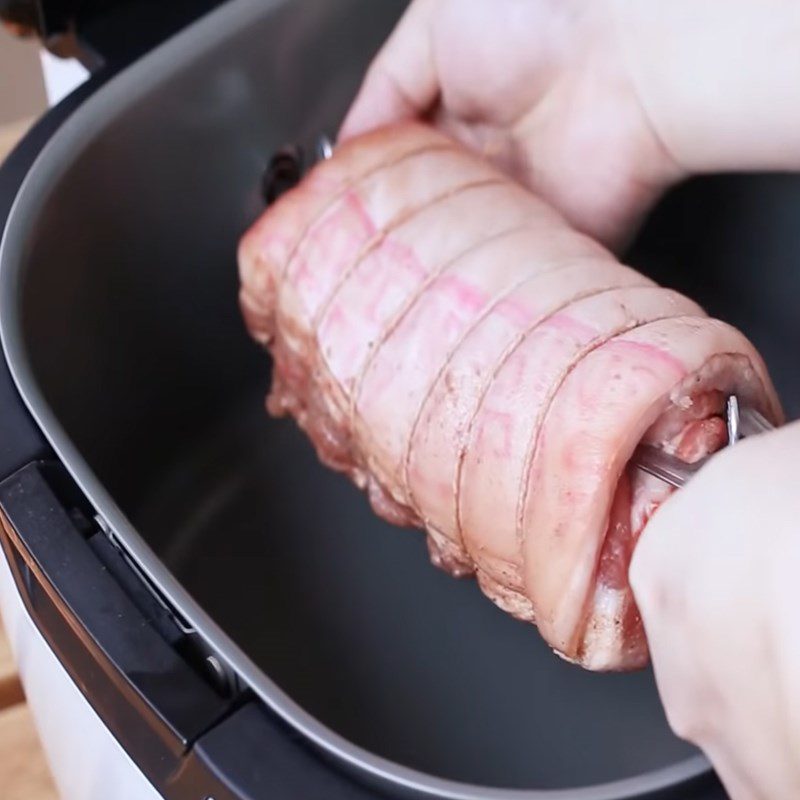 Step 4 Grilling the meat Salted Pork