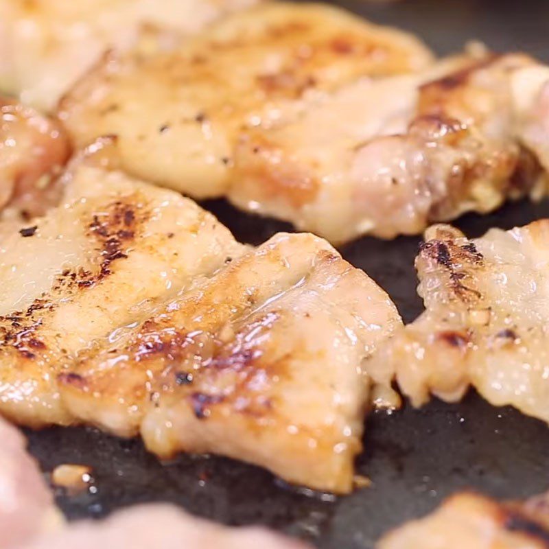 Step 3 Grilling Meat Bún chả Hà Nội