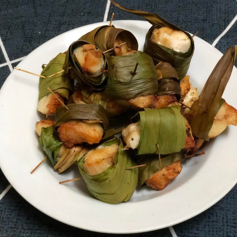 Step 2 Grilled Chicken Grilled Chicken Wrapped in Pandan Leaf Using Air Fryer