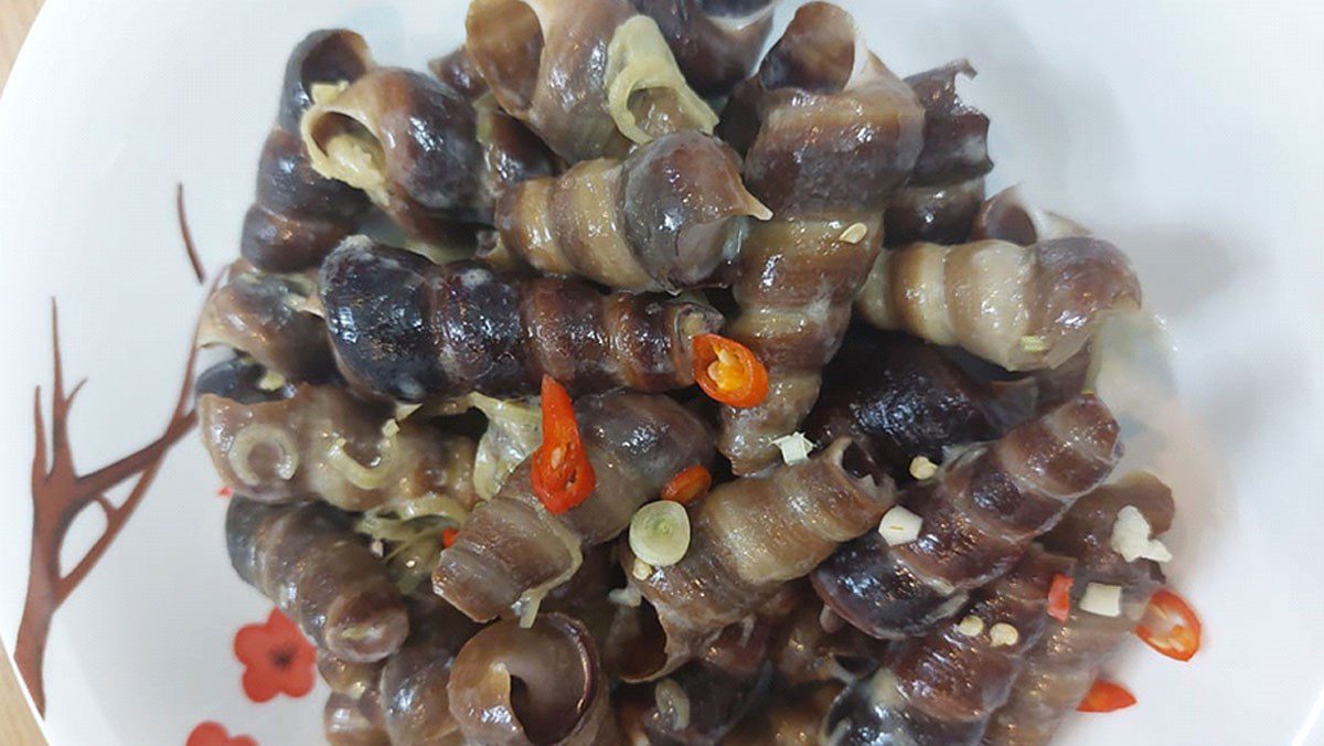 2 ways to make delicious and rich stir-fried nail clams with coconut at home 17 Stir-fried sea snails with coconut (fresh)