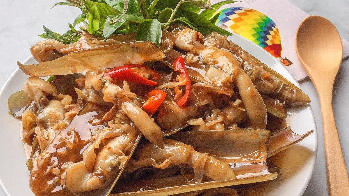 Stir-fried razor clams with tamarind (recipe shared by users)