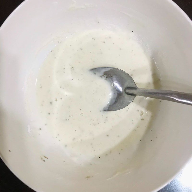 Step 2 Mixing the batter for crispy okra