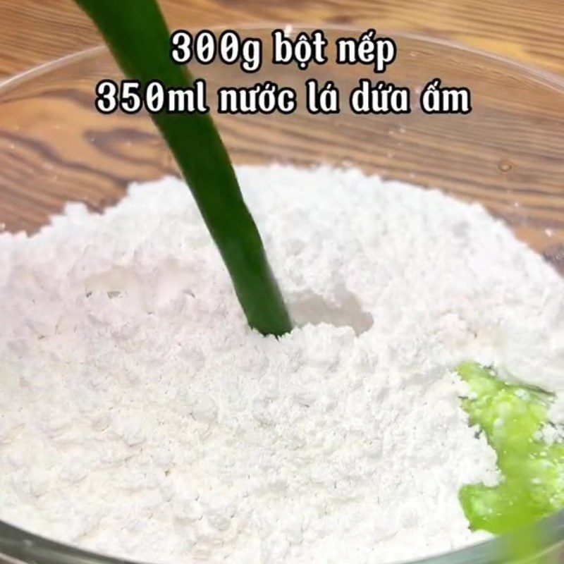 Step 3 Mixing the dough and wrapping the cake Vegan Sticky Rice Cake (Recipe shared from Tiktok Vegan Kitchen XANH)