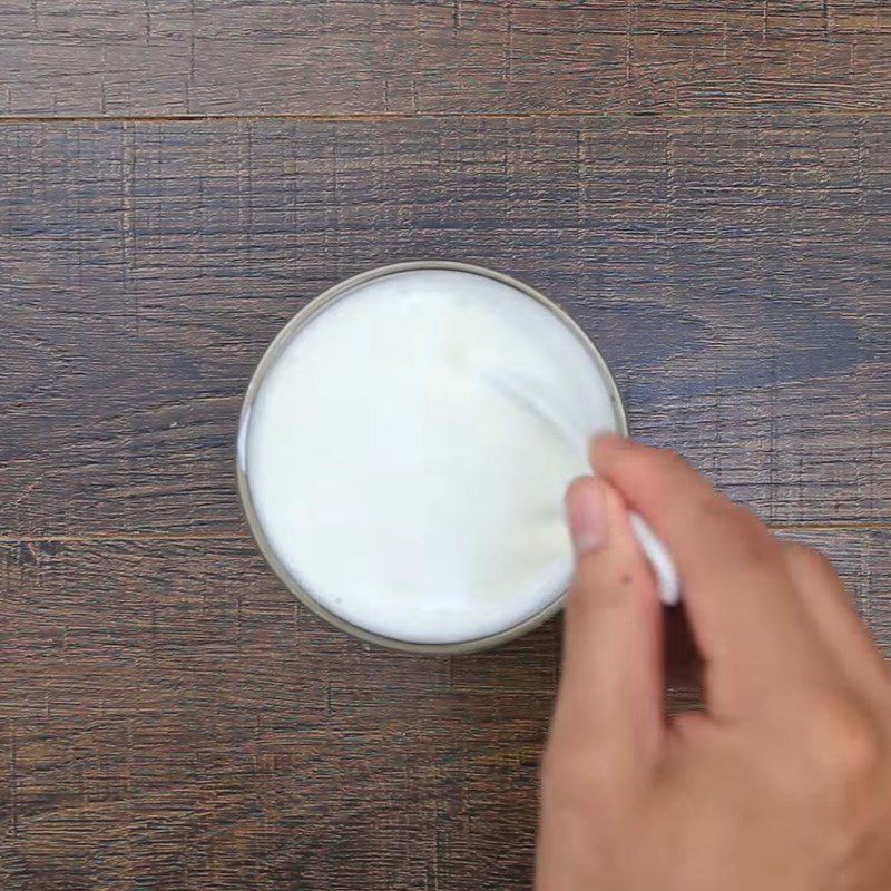 Step 2 Mix the milk mixture Coconut Milk Avocado with Longan