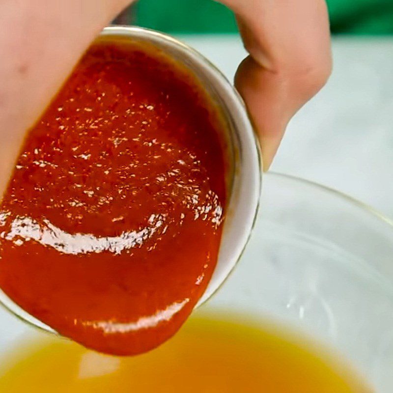 Step 2 Making dipping sauce for fried mushroom cake