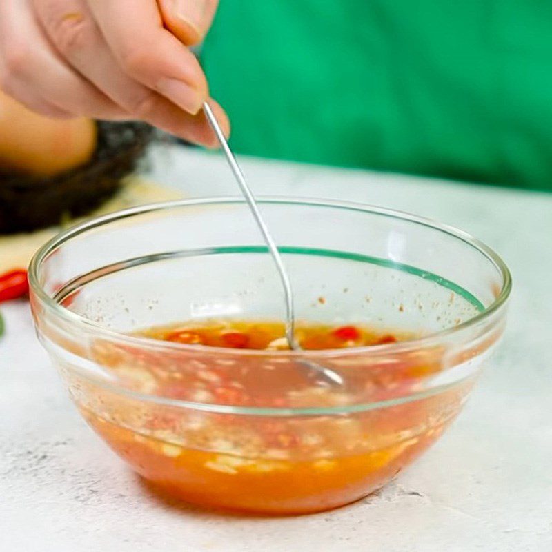 Step 2 Making dipping sauce for fried mushroom cake