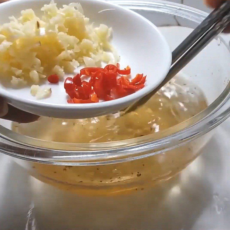 Step 6 Prepare the dipping sauce West Lake shrimp cake