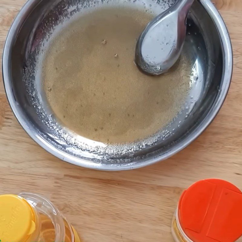 Step 2 Prepare the sauce Dried fish with fish sauce