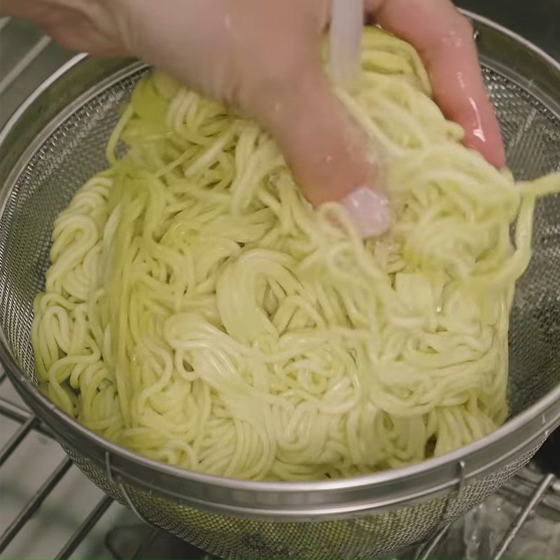 Step 3 Prepare the sauce and blanch the noodles Soba noodles stir-fried with pork