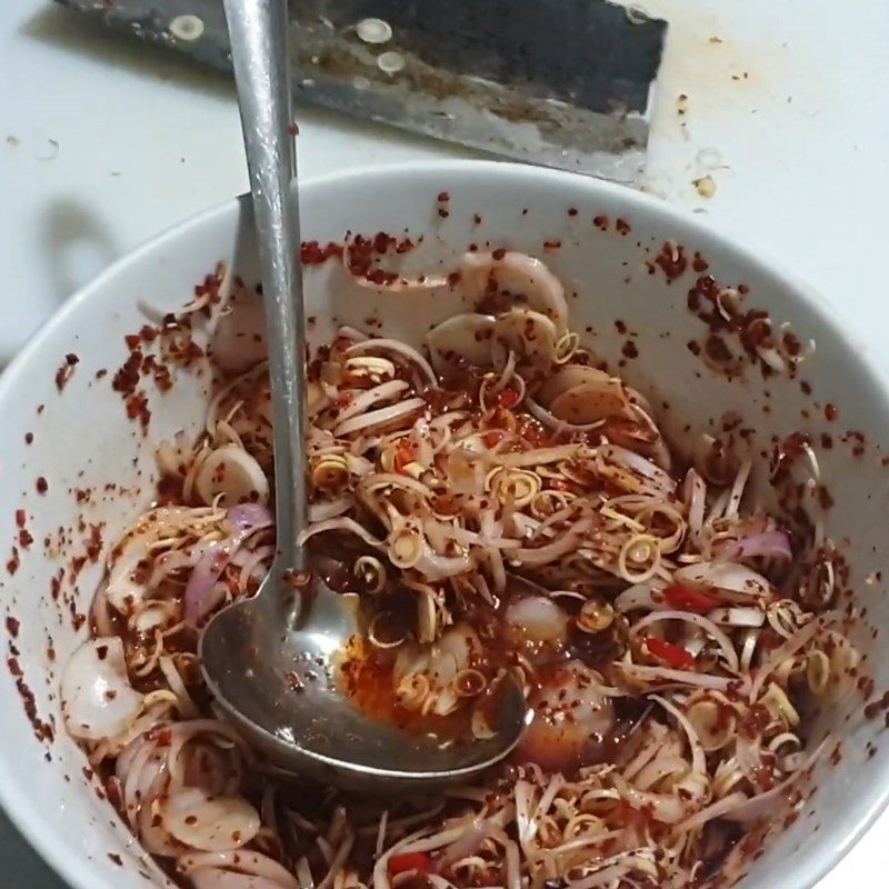 Step 4 Prepare the dressing for the Fish Salad with Red Onion