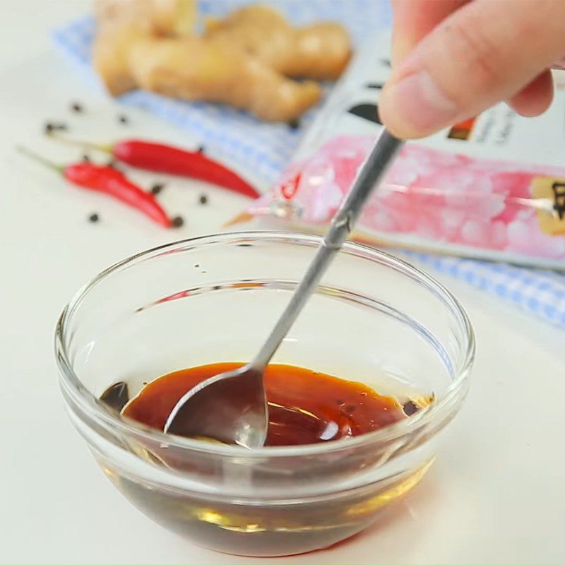 Step 4 Preparing the chicken marinade Udon chicken with miso sauce