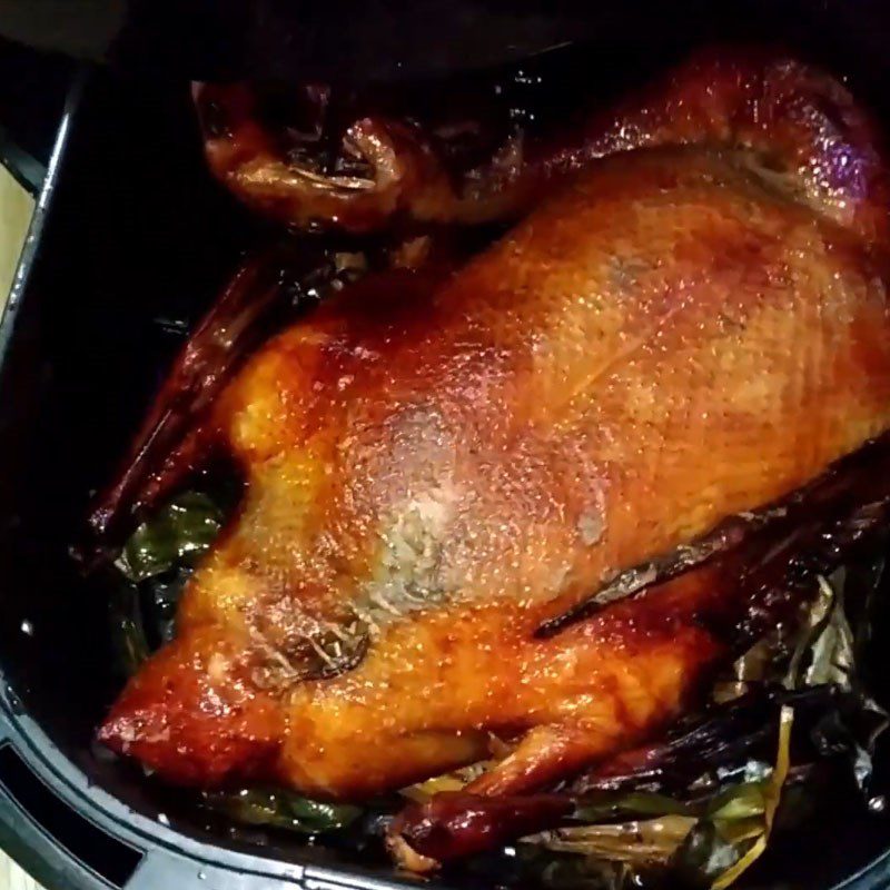 Step 4 Brush honey and roast duck Roasted duck using an air fryer