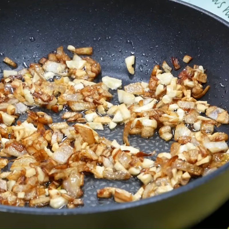 Step 3 Sauté shallots and garlic Dried shrimp mango salad