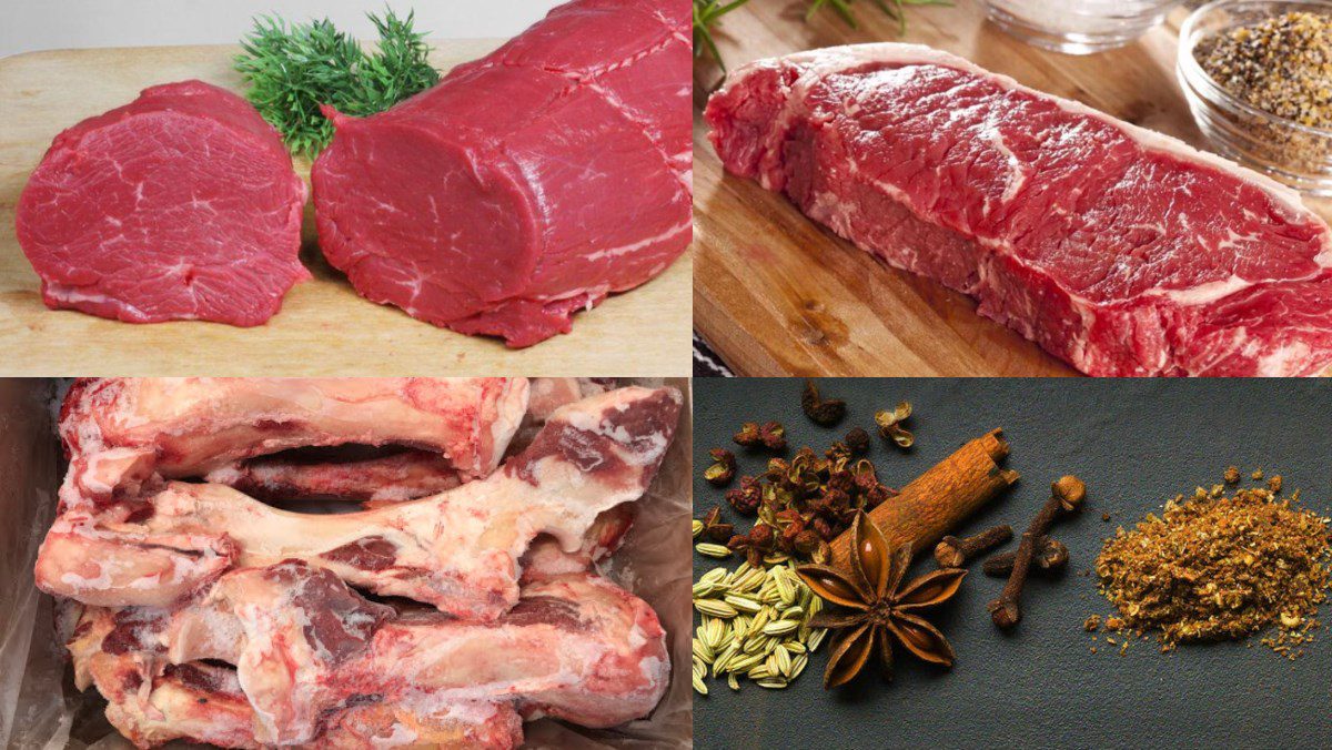 Ingredients for beef pho