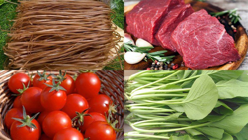 Ingredients for 3 ways to cook brown rice pho