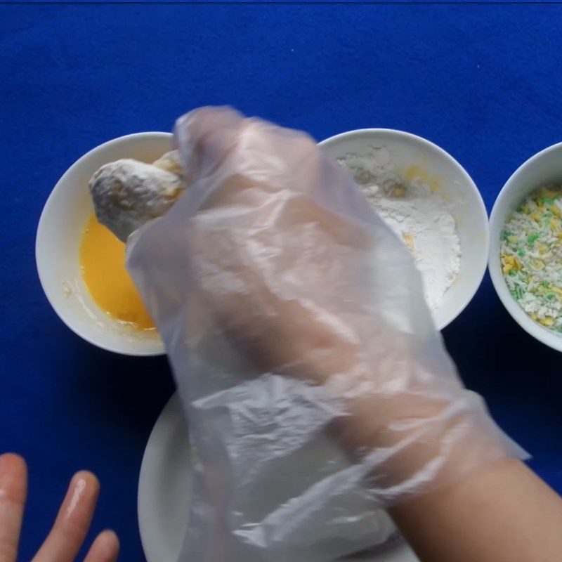 Step 4 Coating with batter and frying Crispy fried ice cream